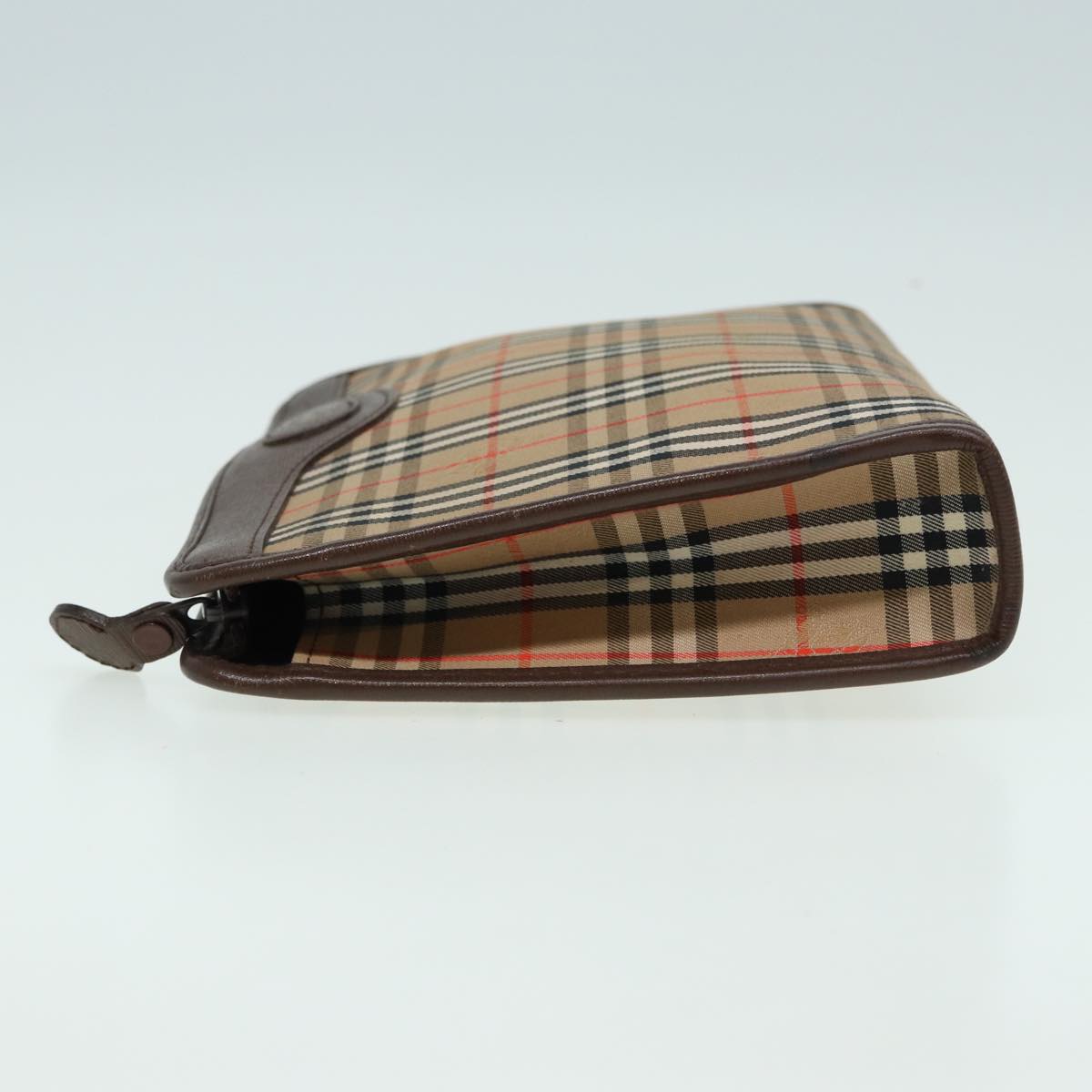 BURBERRYSs Nova Check Clutch Bag Canvas Beige Auth bs15806
