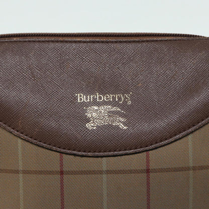 BURBERRYSs Nova Check Shoulder Bag Canvas Beige Brown Auth bs15807