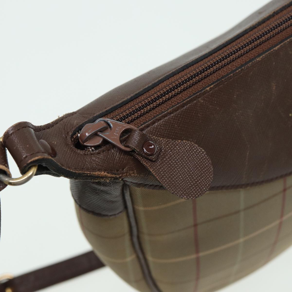 BURBERRYSs Nova Check Shoulder Bag Canvas Beige Brown Auth bs15807