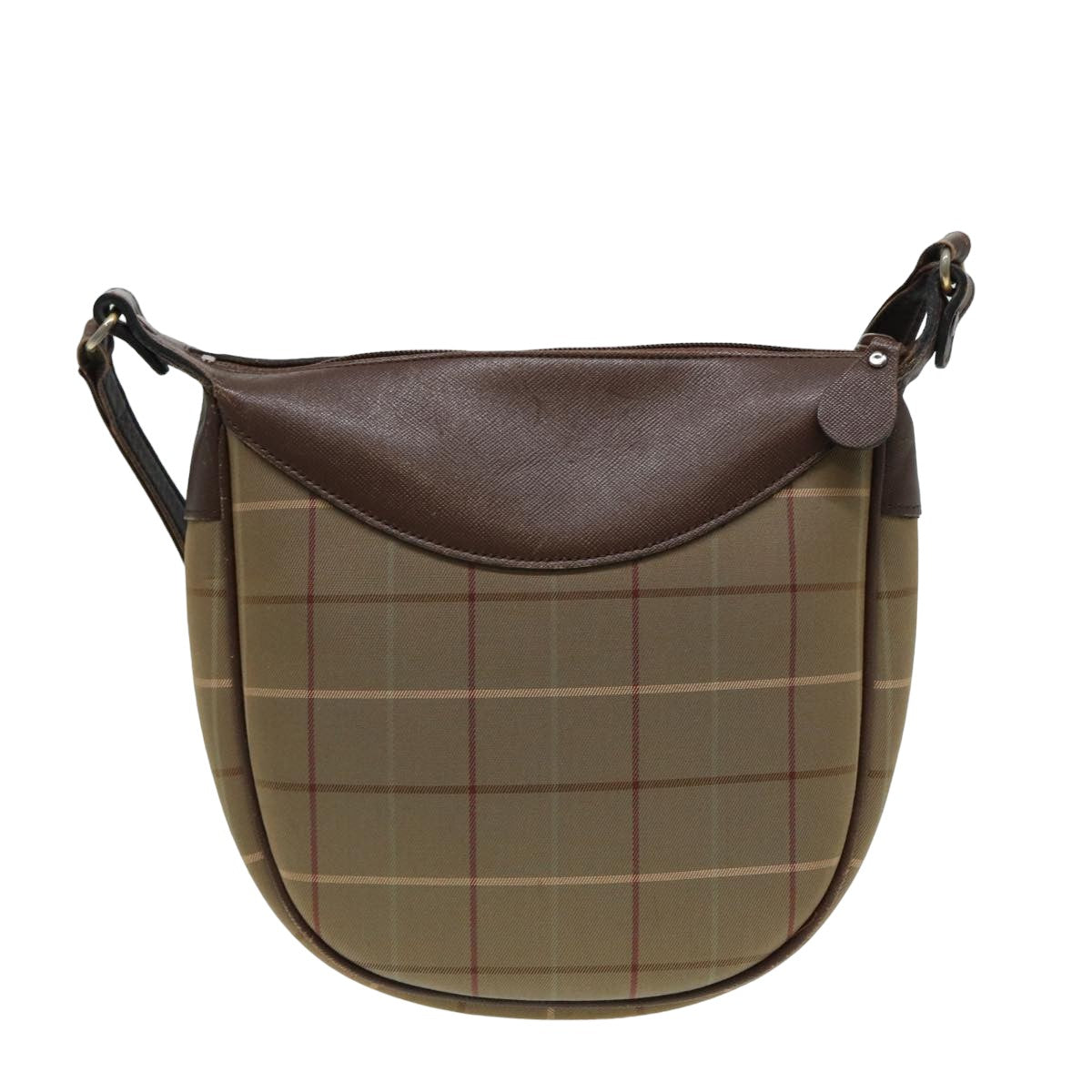 BURBERRYSs Nova Check Shoulder Bag Canvas Beige Brown Auth bs15807