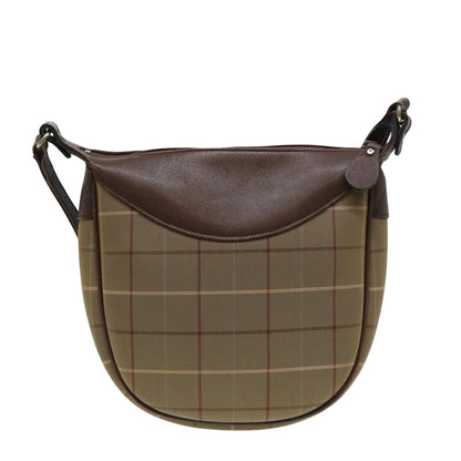 BURBERRYSs Nova Check Shoulder Bag Canvas Beige Brown Auth bs15807