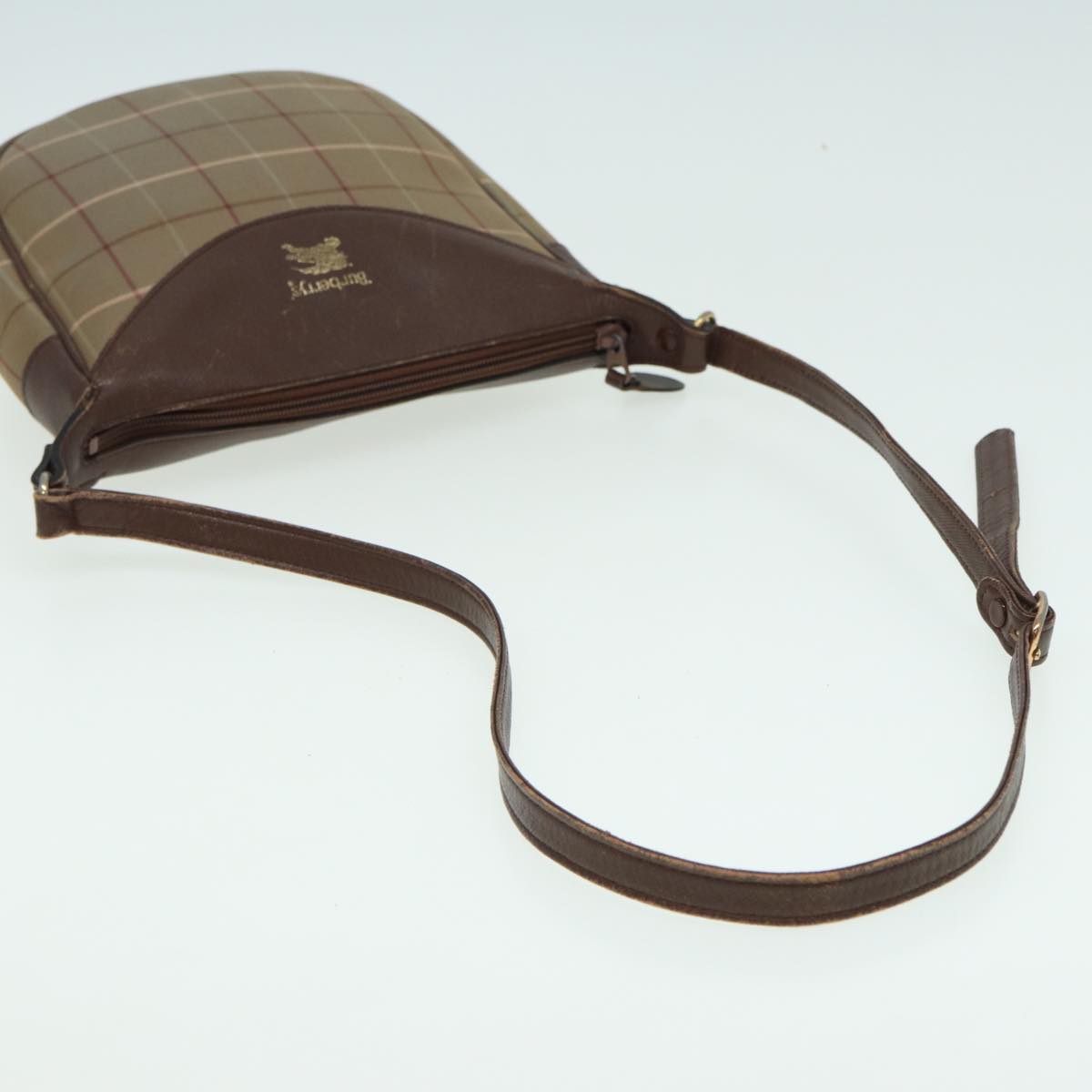 BURBERRYSs Nova Check Shoulder Bag Canvas Beige Brown Auth bs15807