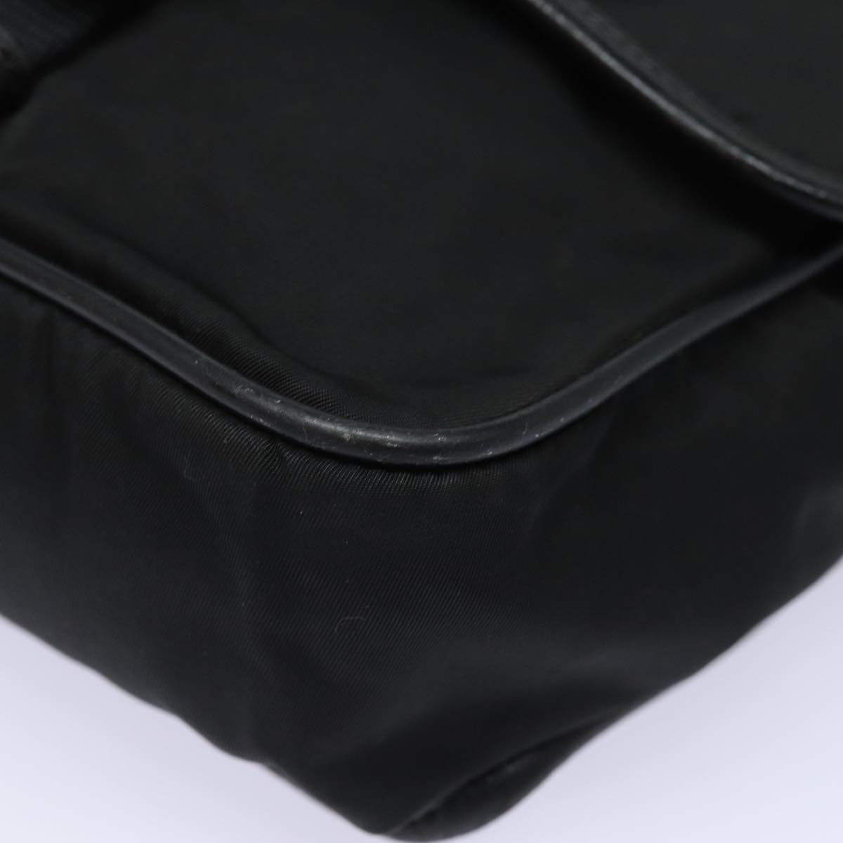 PRADA Shoulder Bag Nylon Black Auth bs15813