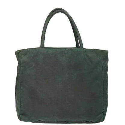 PRADA Hand Bag Nylon Khaki Auth bs15834