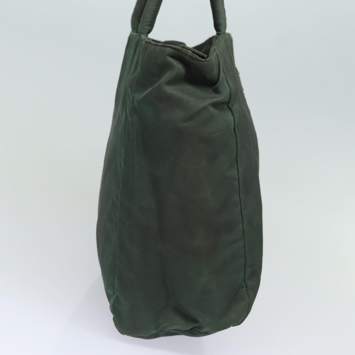 PRADA Hand Bag Nylon Khaki Auth bs15834