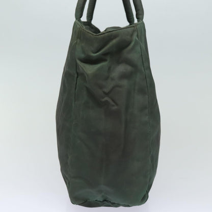 PRADA Hand Bag Nylon Khaki Auth bs15834