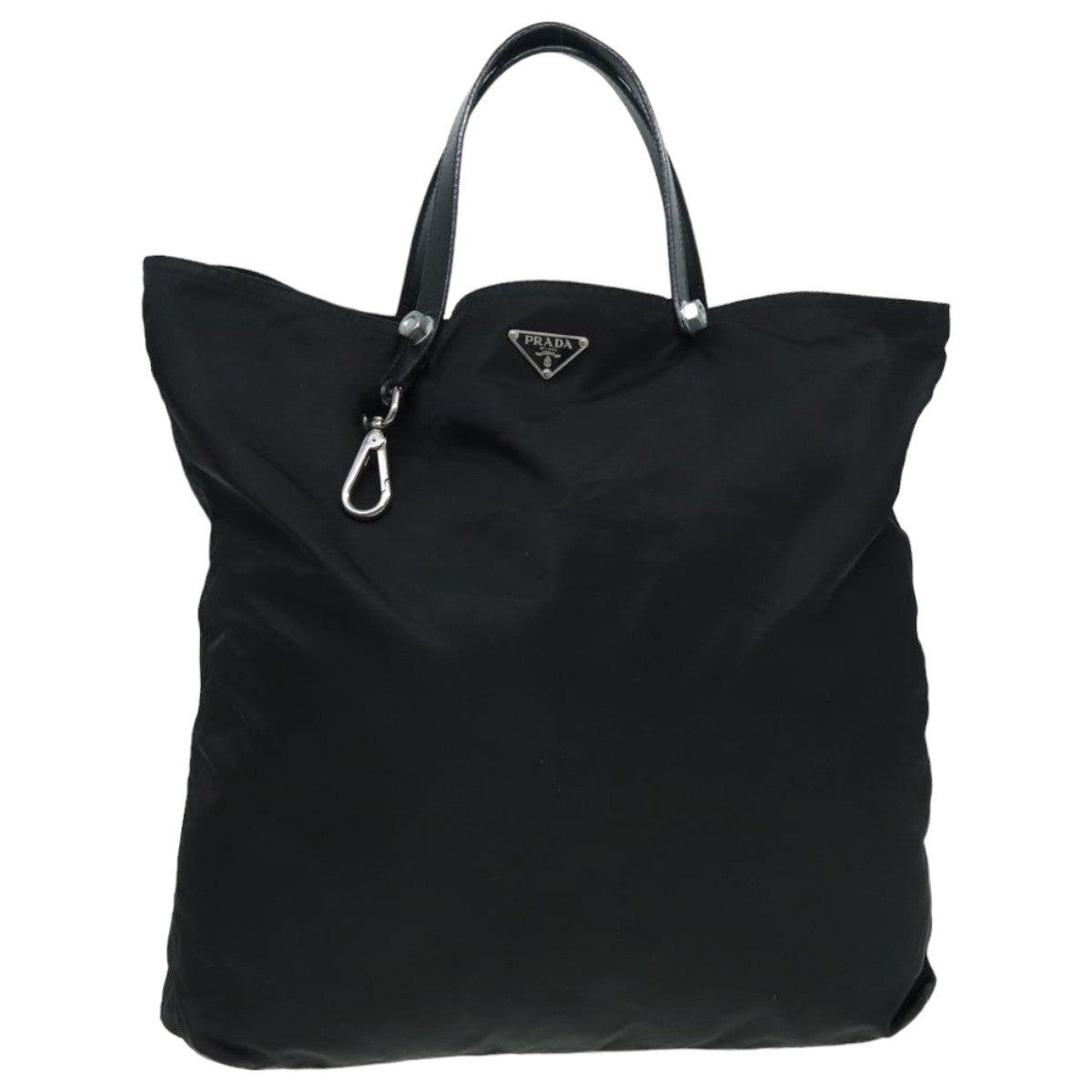 PRADA Tote Bag Nylon Black Auth bs15995