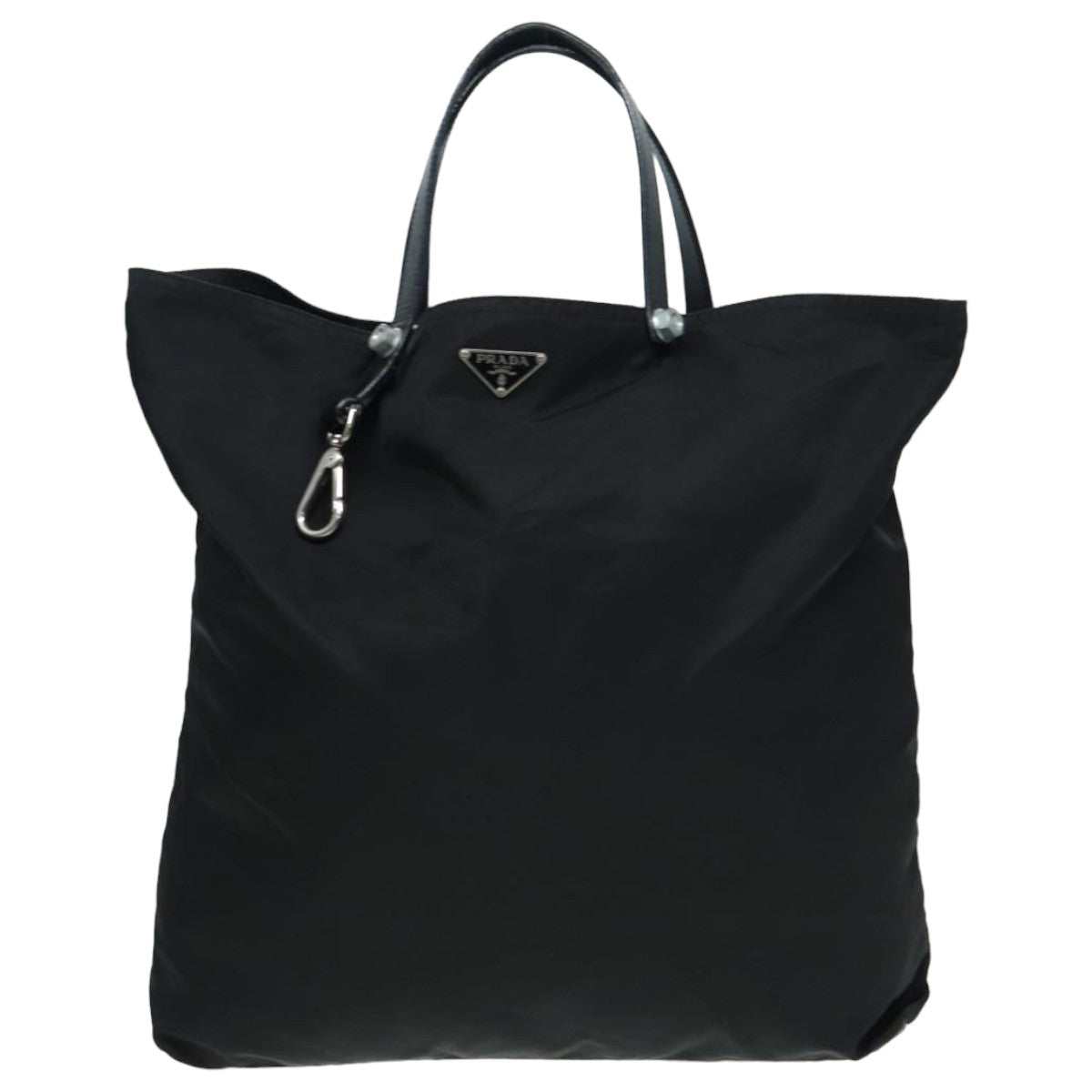 PRADA Tote Bag Nylon Black Auth bs15995