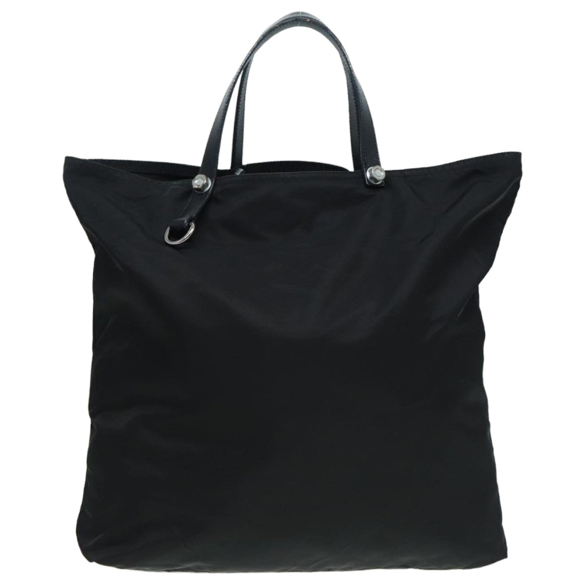 PRADA Tote Bag Nylon Black Auth bs15995