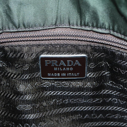 PRADA Shoulder Bag Nylon Khaki Auth bs16001