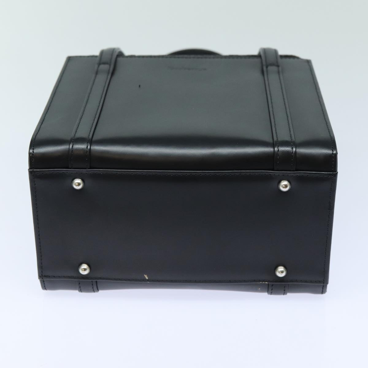BURBERRYSs Hand Bag Leather Black Auth bs16011