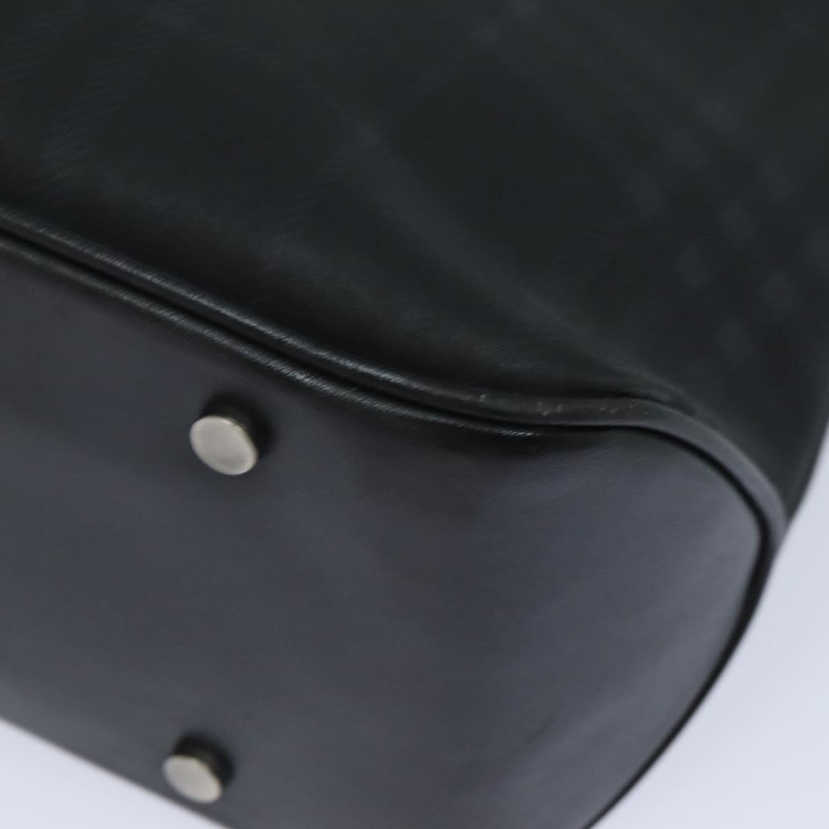 BURBERRY Nova Check Hand Bag Canvas Black Auth bs16015
