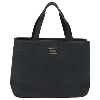BURBERRY Nova Check Hand Bag Canvas Black Auth bs16015