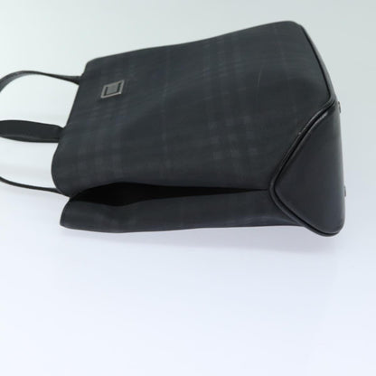 BURBERRY Nova Check Hand Bag Canvas Black Auth bs16015