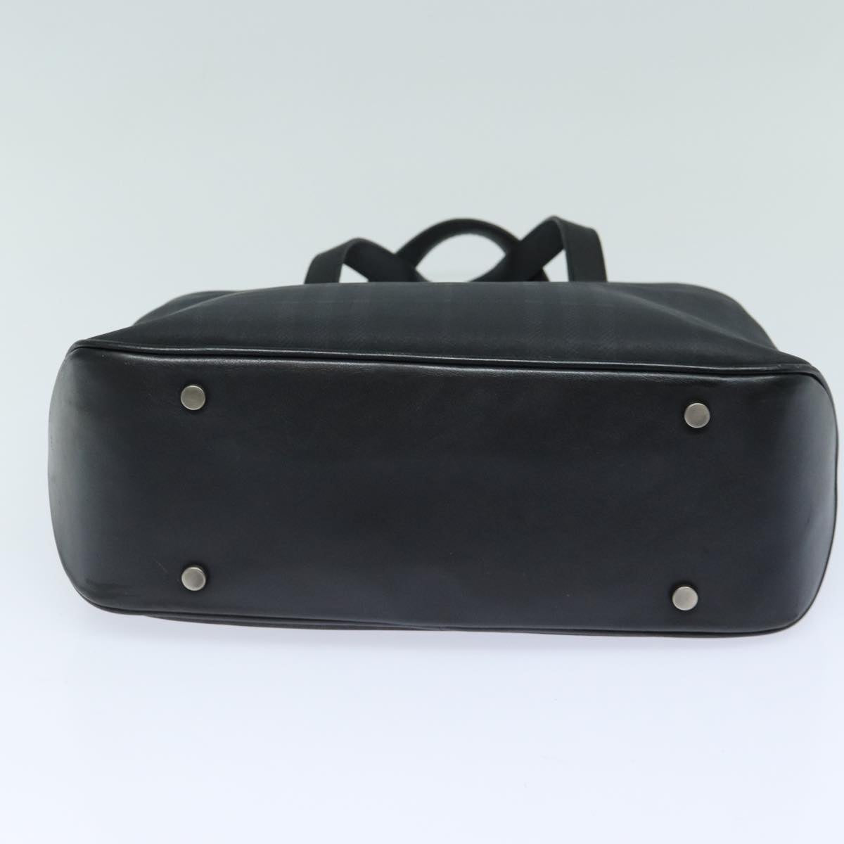 BURBERRY Nova Check Hand Bag Canvas Black Auth bs16015