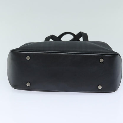 BURBERRY Nova Check Hand Bag Canvas Black Auth bs16015