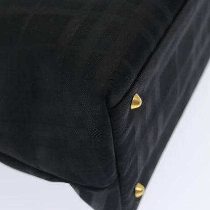 BURBERRYSs Nova Check Tote Bag Canvas Leather Black Auth bs16019