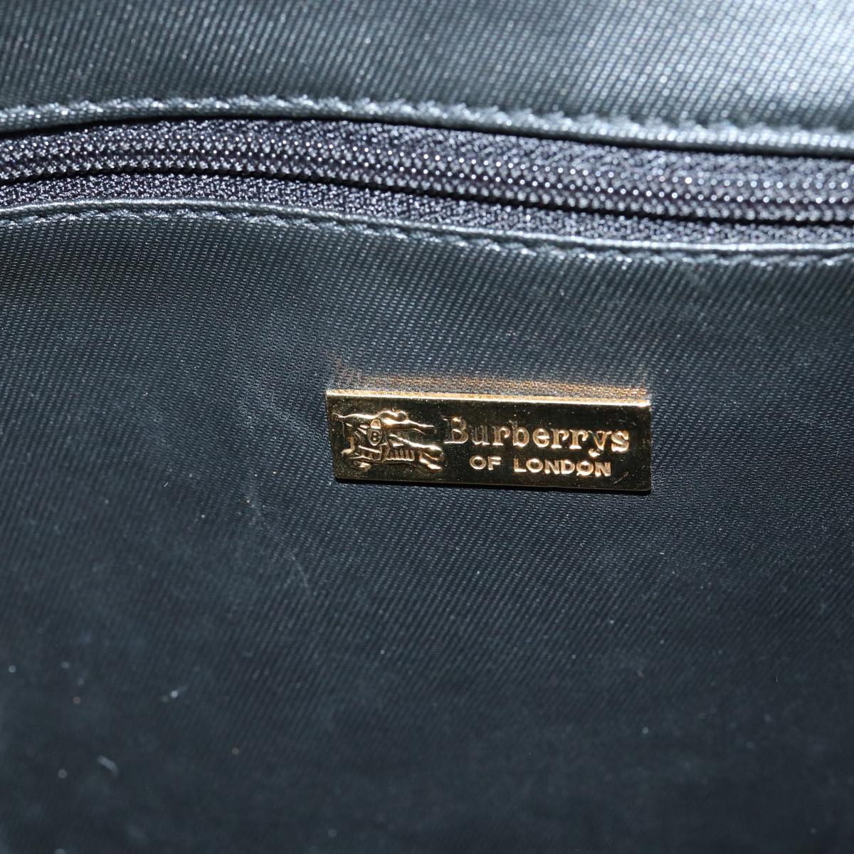 BURBERRYSs Nova Check Tote Bag Canvas Leather Black Auth bs16019