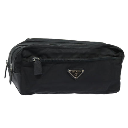 PRADA Second Bag Nylon Black Auth bs16061