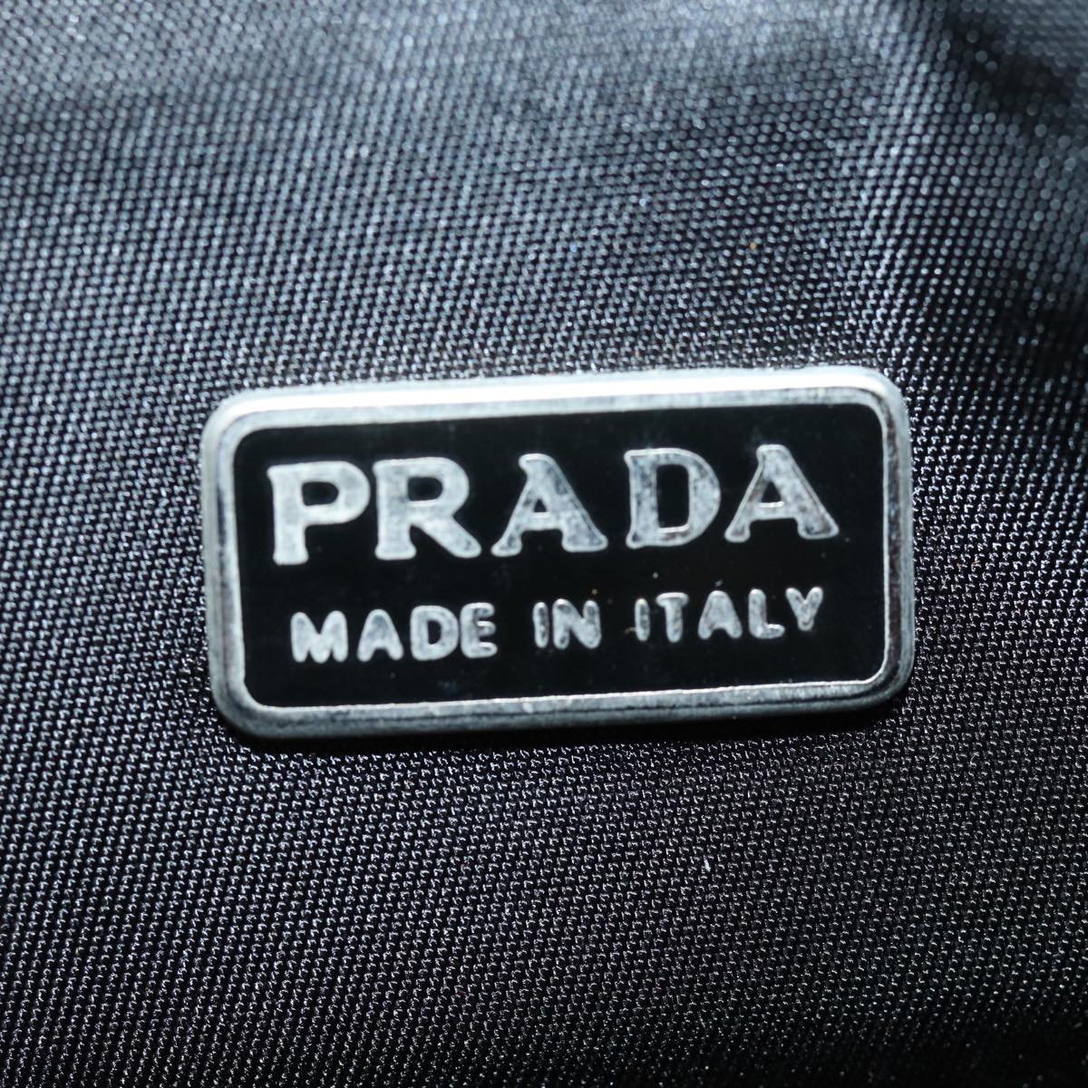 PRADA Second Bag Nylon Black Auth bs16061