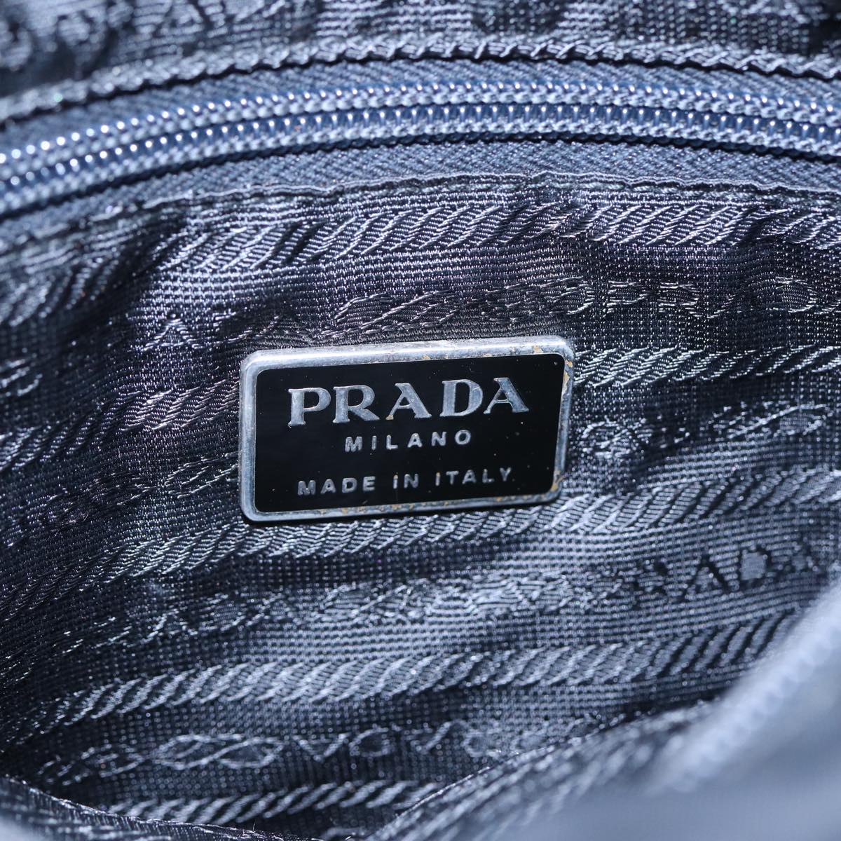 PRADA Hand Bag Nylon Black Auth bs16065