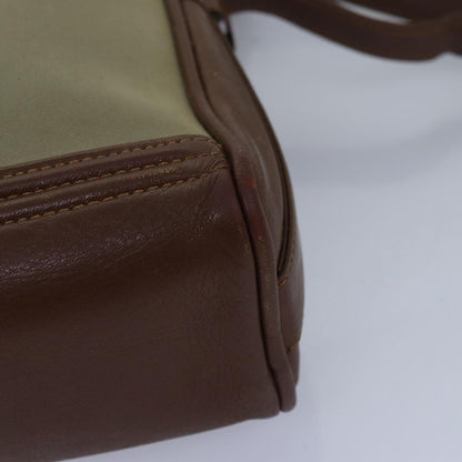 BURBERRYSs Shoulder Bag Canvas Leather Beige Auth bs16124