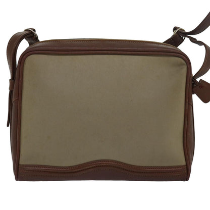 BURBERRYSs Shoulder Bag Canvas Leather Beige Auth bs16124