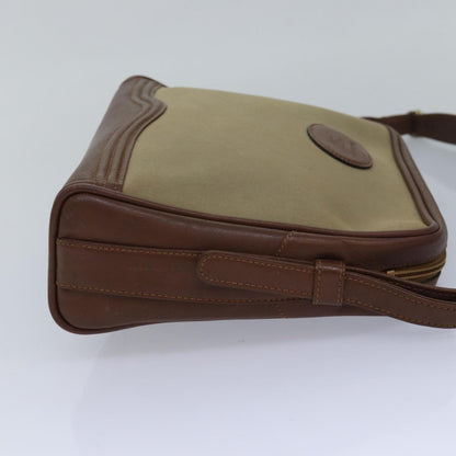 BURBERRYSs Shoulder Bag Canvas Leather Beige Auth bs16124