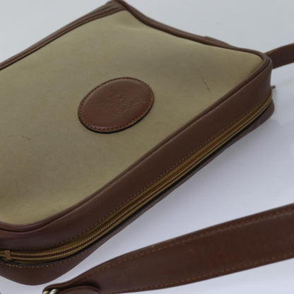 BURBERRYSs Shoulder Bag Canvas Leather Beige Auth bs16124