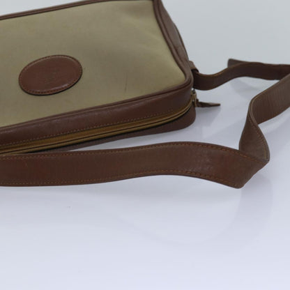 BURBERRYSs Shoulder Bag Canvas Leather Beige Auth bs16124