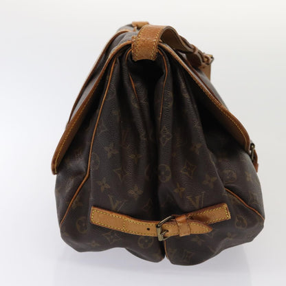 LOUIS VUITTON Monogram Saumur 35 Shoulder Bag M42254 LV Auth bs16127