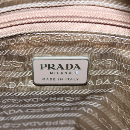 PRADA Tote Bag Nylon Beige Auth bs16147