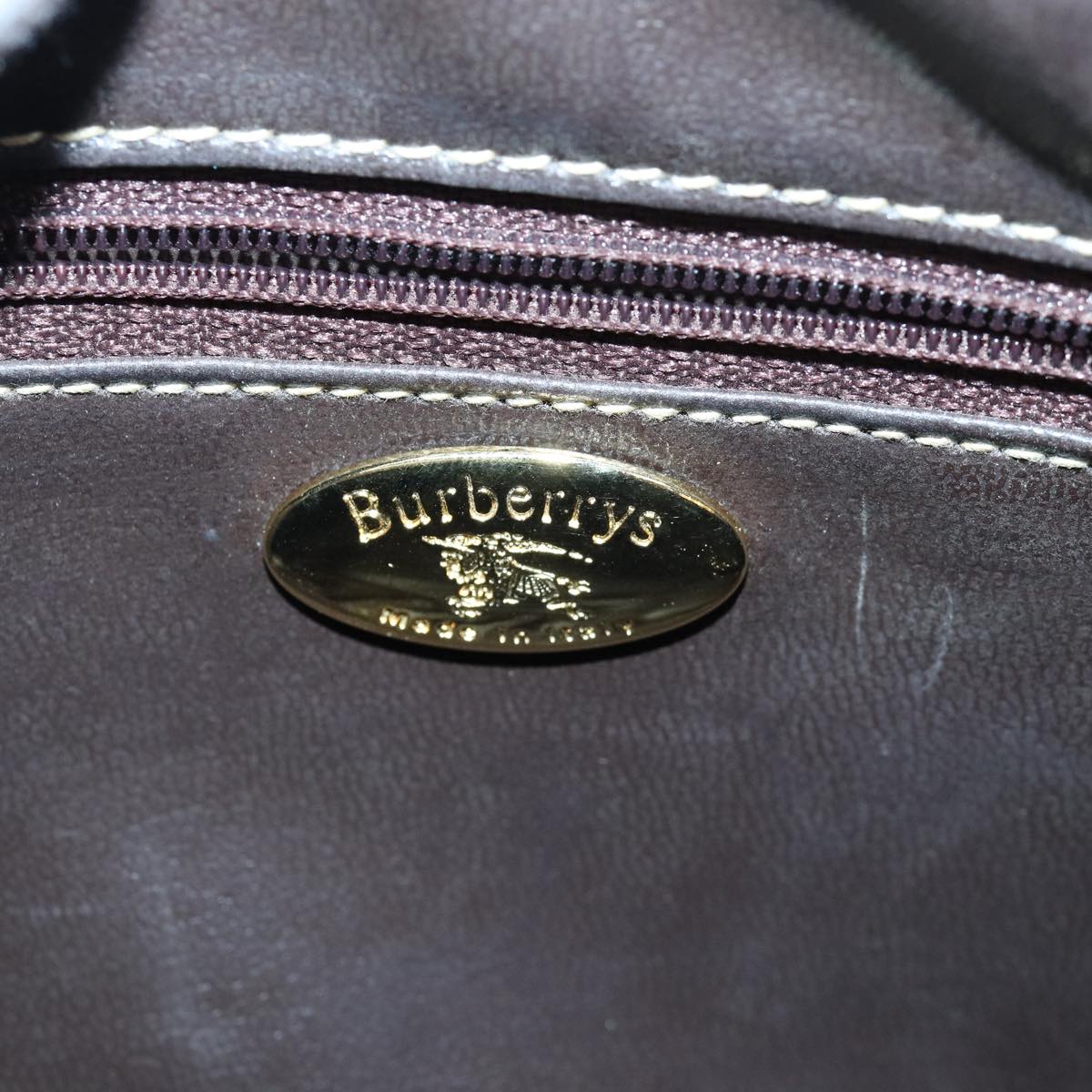 BURBERRYSs Nova Check Shoulder Bag Canvas Beige Auth bs16160