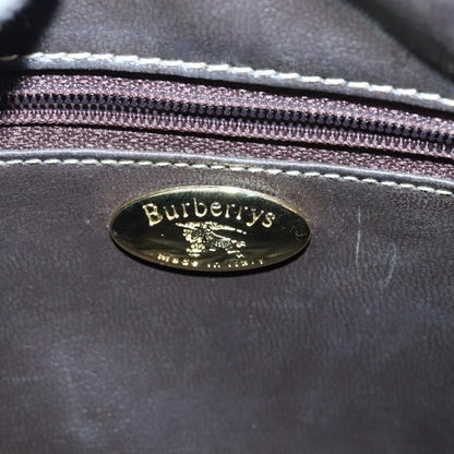 BURBERRYSs Nova Check Shoulder Bag Canvas Beige Auth bs16160