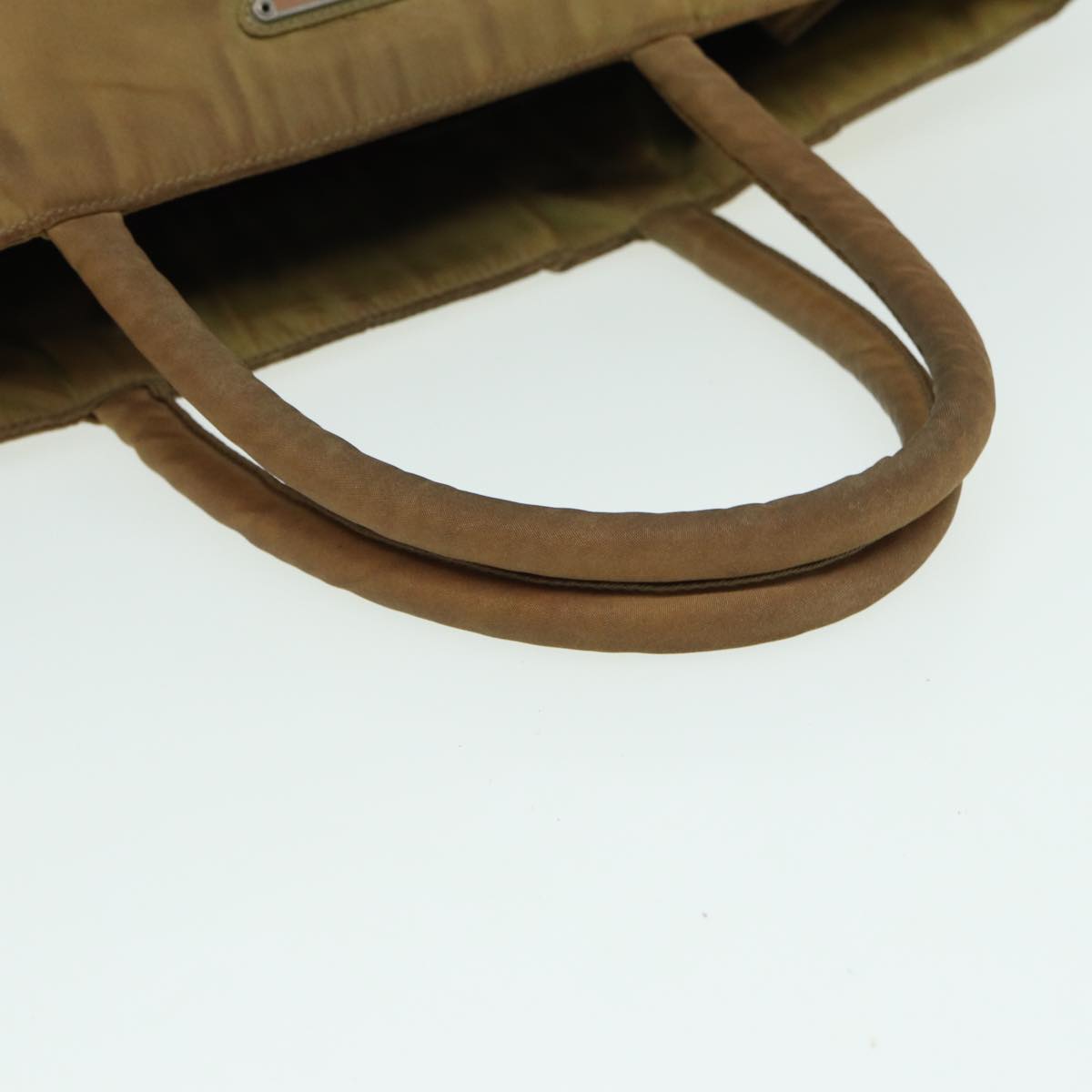 PRADA Hand Bag Nylon Brown Auth bs16168