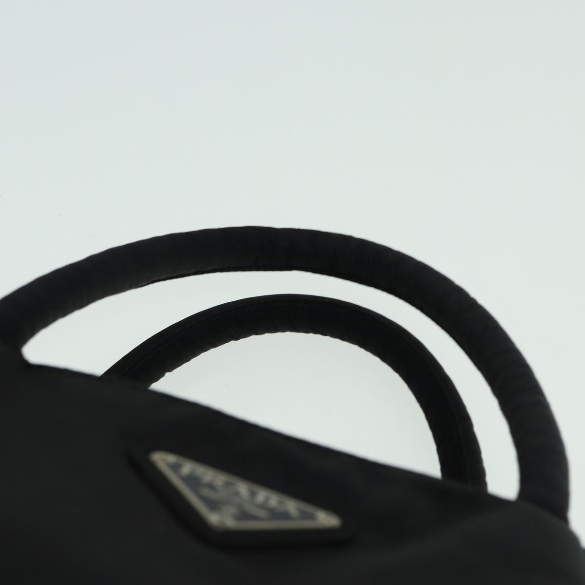 PRADA Hand Bag Nylon Black Auth bs16170