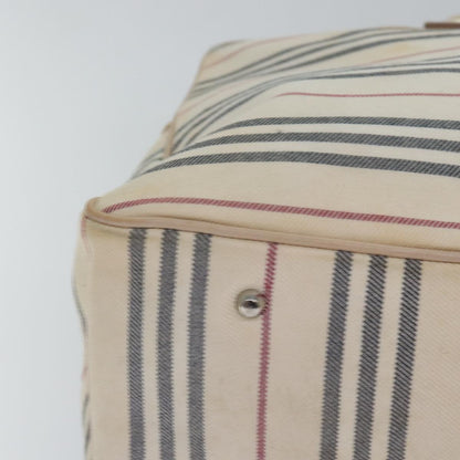 BURBERRY Nova Check Hand Bag Canvas Beige Auth bs16207