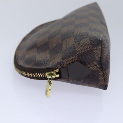 LOUIS VUITTON Damier Ebene Pochette Cosmetic PM Pouch N47516 LV Auth bs16212