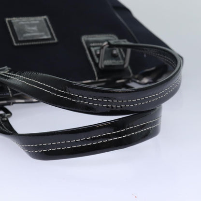 BURBERRY Tote Bag Canvas Black Auth bs16214