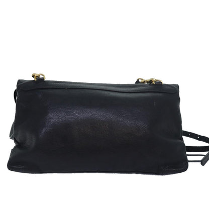 Balenciaga Classic Metallic Envelope Bag Leather Black 438791 Auth bs16228