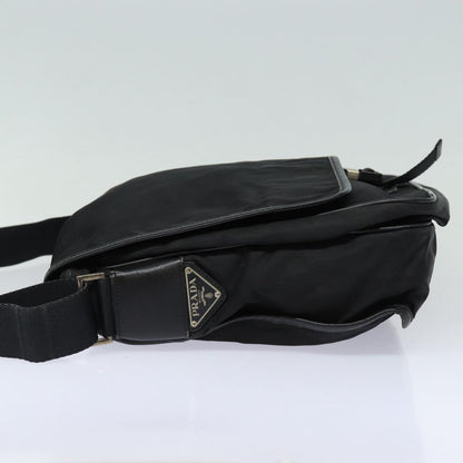 PRADA Shoulder Bag Nylon Black Auth bs16316