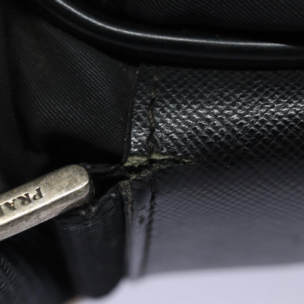 PRADA Shoulder Bag Nylon Black Auth bs16316