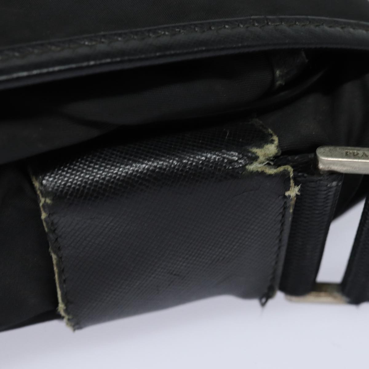 PRADA Shoulder Bag Nylon Black Auth bs16316