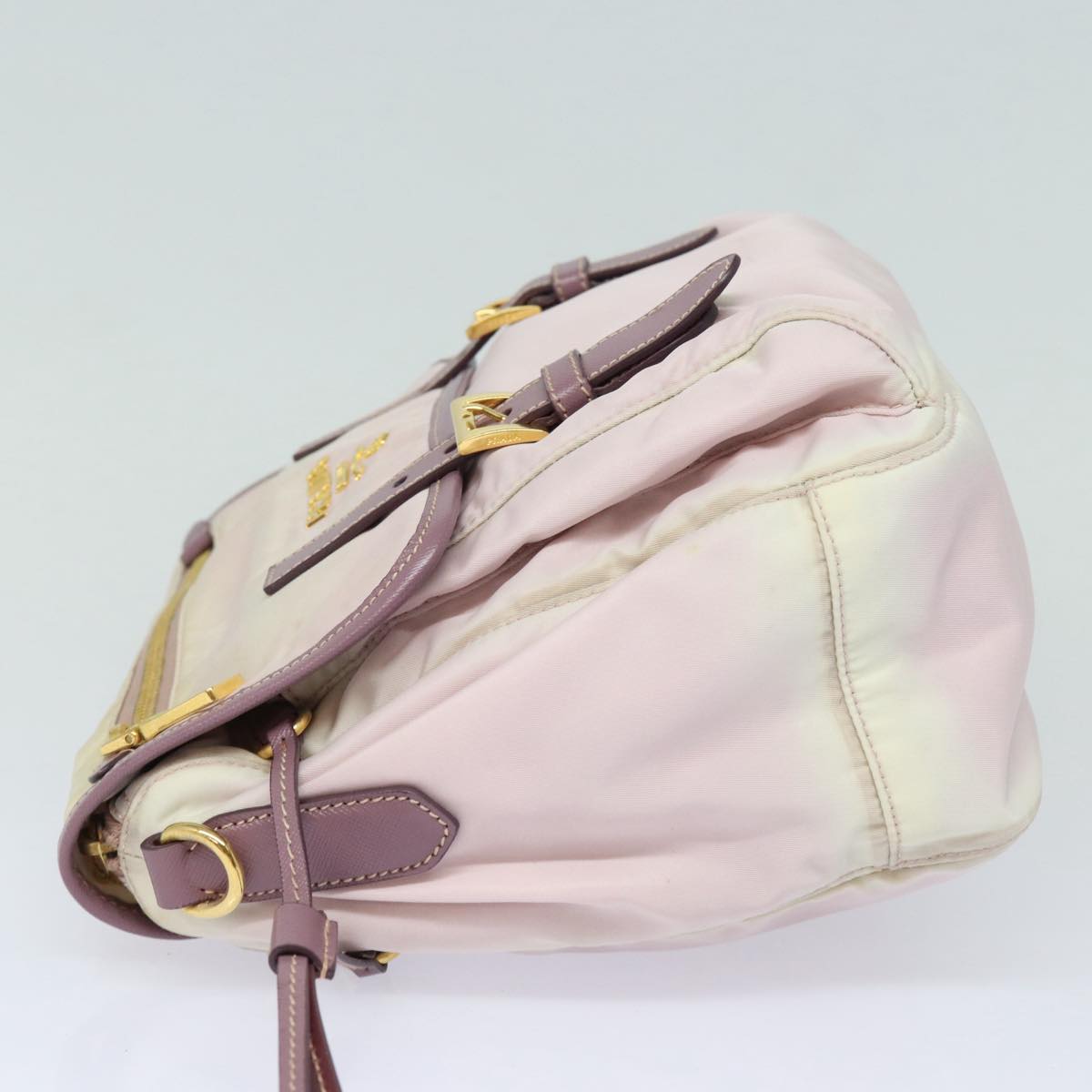 PRADA Shoulder Bag Nylon Pink Auth bs16348