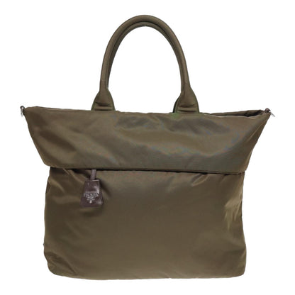 PRADA Tote Bag Nylon Khaki Auth bs16354