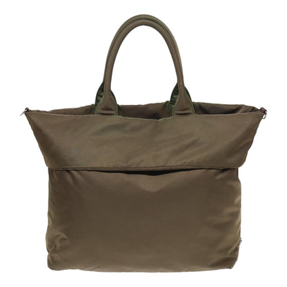 PRADA Tote Bag Nylon Khaki Auth bs16354