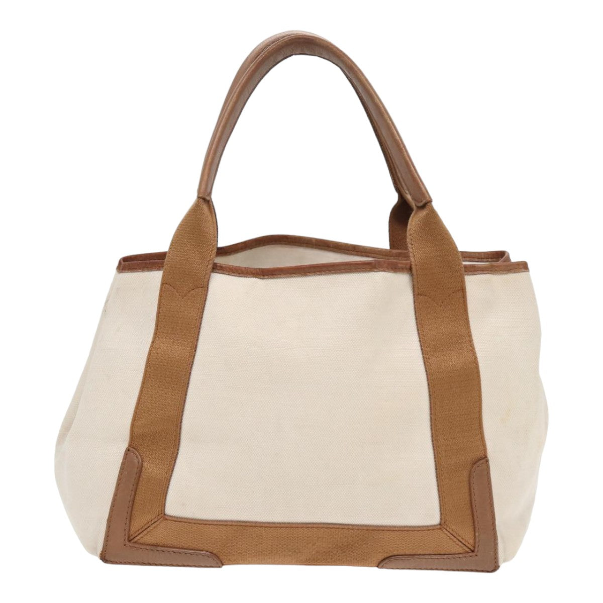 Balenciaga Navy kabas S Hand Bag Canvas Beige 339933 Auth bs16366