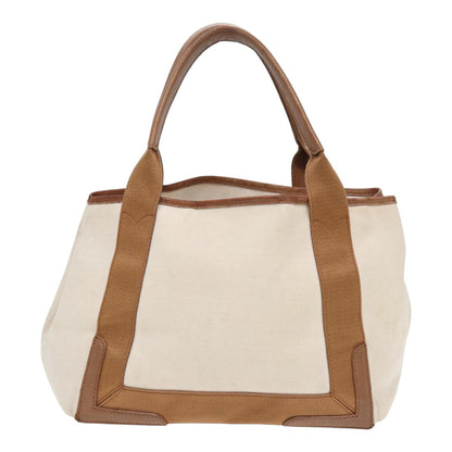 Balenciaga Navy kabas S Hand Bag Canvas Beige 339933 Auth bs16366