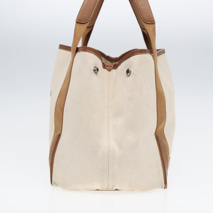 Balenciaga Navy kabas S Hand Bag Canvas Beige 339933 Auth bs16366