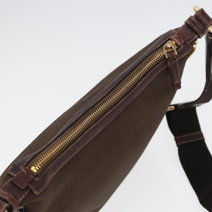 PRADA Shoulder Bag Canvas Brown Auth bs16387